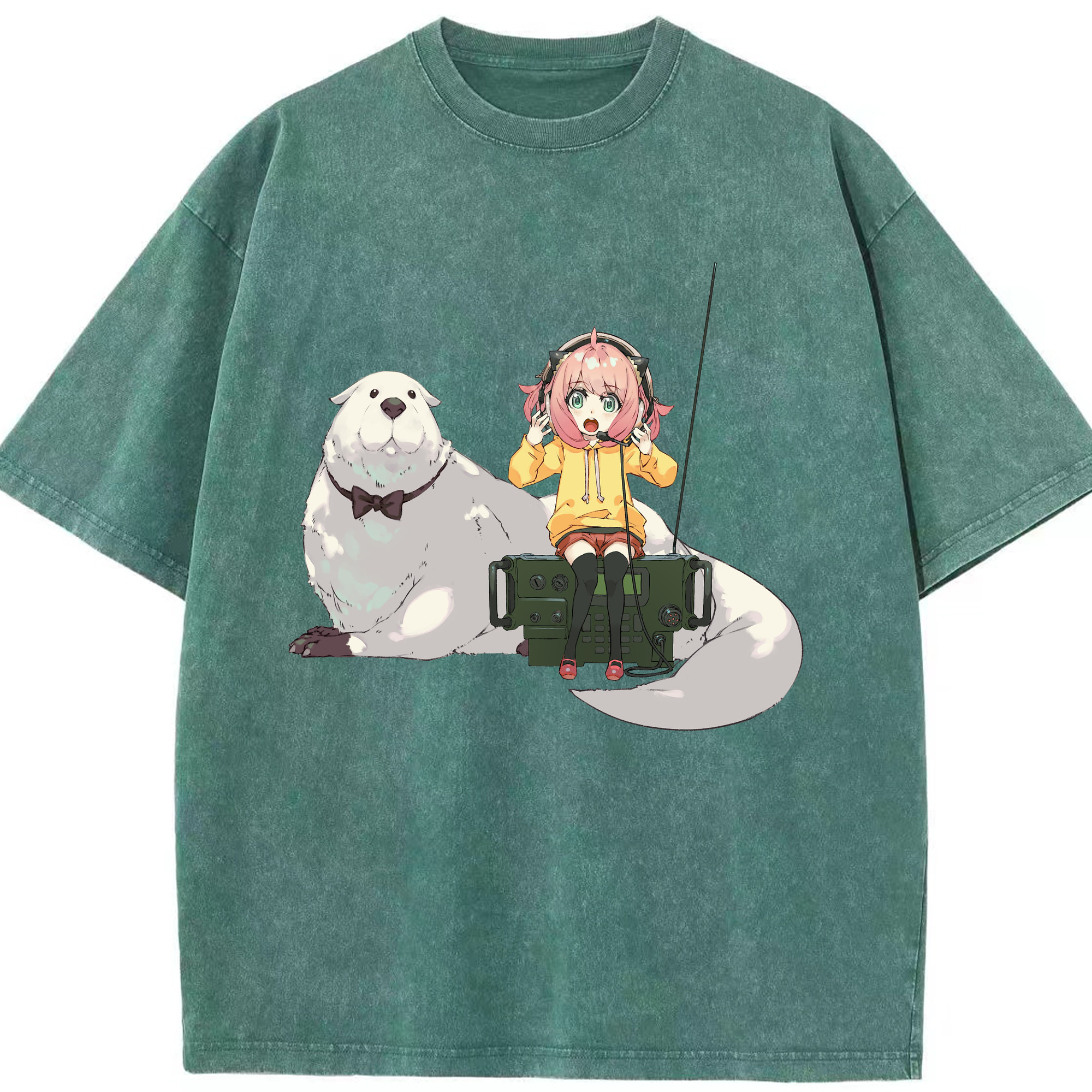 （画像用） SPY×FAMILY间谍家家酒 綿100% ヴィンテージ風 半袖Tシャツ（フロントプリント）